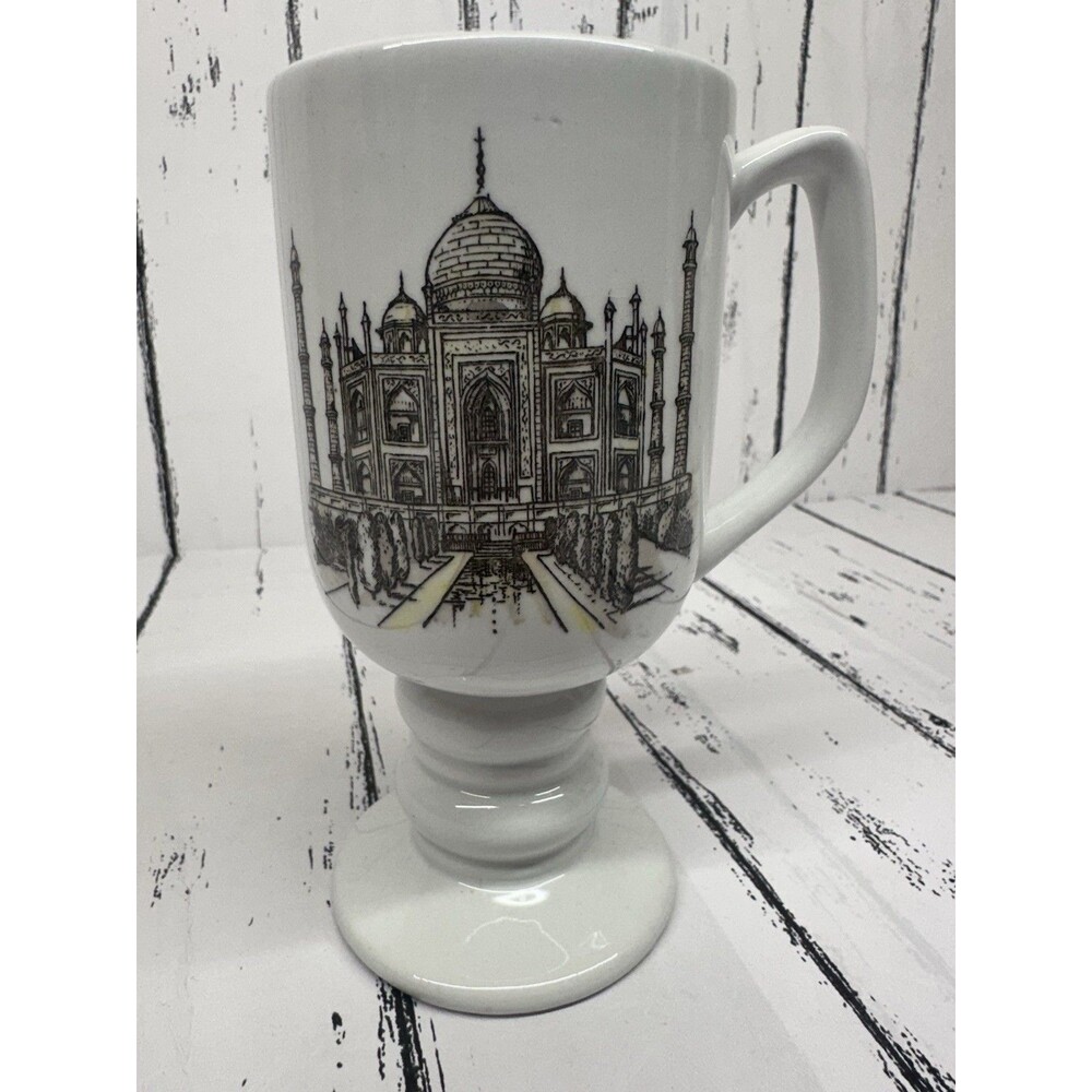 1965 Kaysons "Taj Mahal" Continental Pedestal Cup Fine Ironstone China-JAPAN-Vtg
